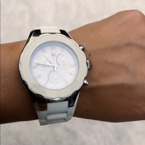 White and Silver Michele Watch